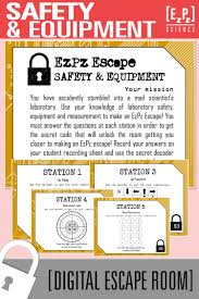Lab Safety Escape Room Science Escape Room Science Lab Safety Lab Safety Science Process Skills
