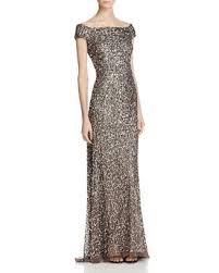 Adrianna Papell Off The Shoulder Sequined Gown Women Bloomingdale S In 2020 Beaded Evening Gowns Off Shoulder Evening Dress Sparkly Bridesmaid Dress