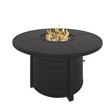 Stainless steel providence rectangular gas fire pit table. Signature Design By Ashley Castle Island Round Gas Fire Pit Table At Menards
