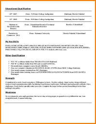 Resume Format Qualifications Resume Templates Lebenslauf Vorlagen Lebenslauf