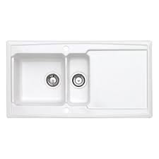 We supply trade quality diy and home improvement products at great low prices. Wickes Contemporary 1 5 Bowl Ceramic Kitchen Sink White Wickes Co Uk