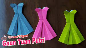 More images for cara cara membuat origami baju » Membuat Origami Baju Gaun Putri Raja Youtube