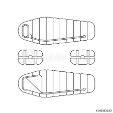 A spread is a food that is literally spread, generally with a knife, onto food items such as bread or crackers. Sleeping Bag Spread Out And Ready To Use Packed In A Roll And Compressed By The Bag Vector Illustration Outline Isolated On White Background Stock Vector Adobe Stock