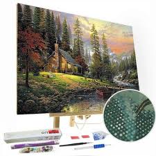 Maybe you would like to learn more about one of these? Forest House By The Lake Diy Diamond Painting Kit Best Buy Canada