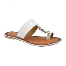 A pair of women's d'orsay peep toe flat sandals can be as stylish as pumps when paired with crop pants or a pencil skirt. Buy Ravel Ladies Franklin Flat Sandals Online In White