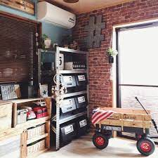 子供部屋 アストロカートdiy 壁ペイント レンガ壁紙 diy などのインテリア実例 2015 09 26 10 43 40 roomclip ルームクリップ 壁紙 レンガ インテリア 男前インテリア
