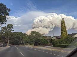 At midnight, a watch and act message remained current with south australian country fire service (cfs) working throughout the evening to contain the fire, near cherry gardens, about 25km away from adelaide. Cherry Gardens Fire Taken From Aberfoyle Park Stay Safe Out There Adelaide