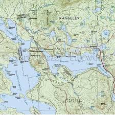 Maine Rangeley Lake Nautical Chart Decor