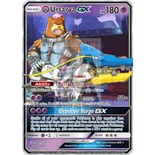 Create your own pokemon card know it all. Ursarya Ursaring Zarya Custom Overwatch Pokemon Card Zabatv