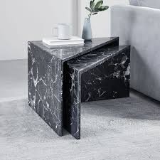 Nesting Marble Side Tables Black West elm offers modern furniture and home decor featuring inspiring designs and colors.