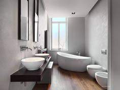 Vediamo Tutte Le Soluzioni Per Ristrutturare Il Bagno Senza L Utilizzo Delle Piastrelle Bagni Moderni Arredamento D Interni Vintage Bagno