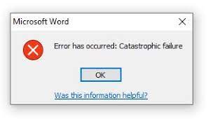 Catastrophic Failure When Using Mail Merge - Microsoft Community