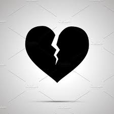 Black And White Broken Heart Wallpaper Broken Heart Simple Black Icon Broken Heart Tattoo Broken Heart Heartbreak Wallpaper