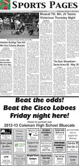 Coleman Chronicle and Democrat-Voice (Coleman, Tex.), Vol. 132, No. 41, Ed.  1 Wednesday, October 17, 2012