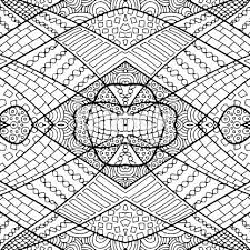 Abstract Black And White Vector Art Tangled Abstract Black And White Zenart Ornament Background Vector Black And White Background Black And White Pattern Coloring Pages