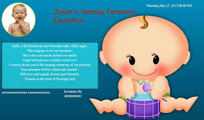 You can send online invitation to your guest, friends can rsvp your invite and you will have list of people attending/not attending. Naming Ceremony Invitation Indian
