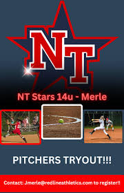 PITCHERS ONLY TRYOUT! NT Stars Merle -14u is holding tryouts this Sunday  for a final roster spot. The team is shaping out nicely with experienced B  level players and is looking to