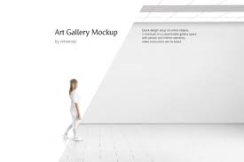 Gallery Wall Mockup In Indoor Advertising Mockups On Yellow Images Creative Store