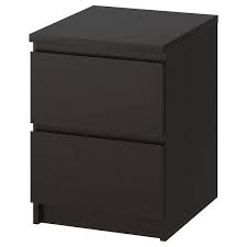 Ikea malm chest of 2 3 4 6 drawer wood bedside table home office study bedroom. Malm 2 Drawer Chest Black Brown 153 4x215 8 40x55 Cm Ikea