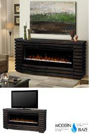 Classic flame rossville 54 in. With Its Curved Organic Lines Elliot Electric Fireplace With Mantel Presents A Ne Electric Fireplace Electric Fireplace Media Console Fireplace Media Console