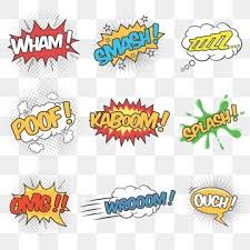 Collection Of Nine Wording Effects For Comic Speech Bubble Vol 2 Comic Cartoon Splash Png And Vector With Transparent Background For Free Download Halftone Illustration Print Design Template Free Graphic Design