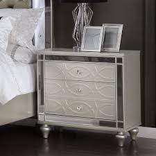 Furniture Of America Klarice 3 Drawer Silver Nightstand Products In 2019 Silver Nightstand Nightstand Furniture