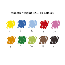 Staedtler Triplus Colour Fiber Tip Pens Colours Of 10