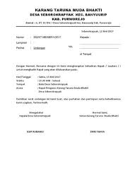 Contoh surat undangan di artikel ini meliputi surat undangan rapat, surat undangan resmi, surat undangan dinas hingga undangan ulang tahun. Download Contoh Surat Undangan Rapat Rt Sederhana Doc