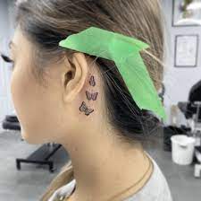 Butterfly Tattoos Hon Tattoo Behind Ear Tattoos Tattoos Behind Ear Tattoo Small