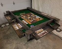 Custom Built Unique Tables And Furniture By Kremadesigns On Etsy In 2020 Board Game Table Table Games Gaming Table Diy