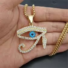 Eye Of Horus Necklace, Evil Eye Necklace, 24K Gold Egyptian Jewelry,  Protection Necklace - Etsy Australia