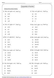 Algebra 1 Function Worksheets Fog Gof Worksheet In 2020 Algebra Worksheets Word Problem Worksheets Algebra