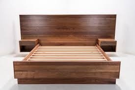 Mid Century Modern Floating Nitestands Platform Style Bed Etsy Wood Platform Bed Frame Platform Bed Designs Bed Frame Design