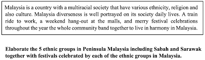 Malaysia is a truly multiracial country. Solved Malaysia Is A Country With A Multiracial Society T Chegg Com