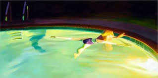 Artists Take The Plunge Part Iii More Pool Paintings Swimming Pool Art Pool Art Painting