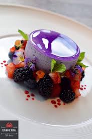 I can't remember where i got the inspiration, it i had a spate of going dessert mad last year. Blueberry Mousse And Berries By Chef Pietro Basirico Fine Dining Desserts Desserts Fancy Desserts
