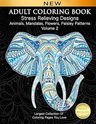 Today, i also share a website that supply hard and adults. Adult Coloring Book Stress Relieving Designs Animals Mandalas Flowers Paisley Patterns Volume 2 Largest Collection Of Coloring Pages You Love By Elsharouni Cindy Amazon Ae