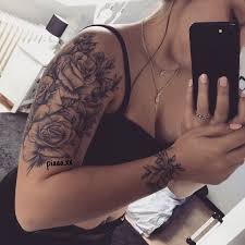 Roses Tattoo Tattooed Arm Tattoos Arm Roses Tattoo Tattooed Tattoos Rose Shoulder Tattoo Tattoos Shoulder Tattoos For Women