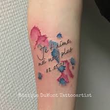 Watercolor tattoos can be depicted in any color. Missteriousfrommars Schrift Mit Watercolor Tattoos Von Tattoo Bewertung De