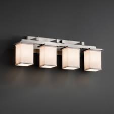Justice Design Fab 8674 Montana Textile 4 Light Bathroom Vanity Light Fixture Jus Fab 8674