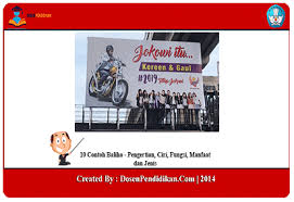 Contoh iklan slogan dan poster di media koran majalah. Baliho Pengertian Ciri Fungsi Manfaat Contoh