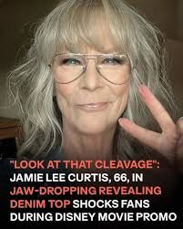More Join Us 👉 Middle Age Humor "LOOK AT THAT CLEAVAGE" JAMIE LEE CURTIS,  66, IN JAW-DROPPING REVEALING DENIM TOP SHOCKS FANS DURING DISNEY MOVIE  PROMO