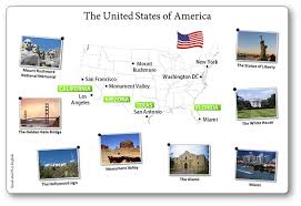 Union comme une seule nation. Carte Des Etats Unis Illustree Connaitre La Geographie Americaine