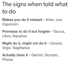 The sign of cancer sign is all about home. 12 Zodiac Signs When Told What To Do Cancer Zodiac Sign Promises To Do Zodiac Memes