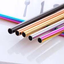 Stainless Steel Reusable Straw 4pcs Metal Straws Reusable Straw Wholesale Jars