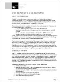Directly Observed Therapy Training Curriculum for TB Control Programs