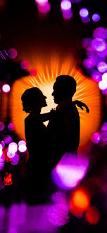 Couple Romantic Love Silhouette Bokeh Purple 1125x2436 Wallpaper Background Hd Wallpaper Love Silhouette Love Wallpaper