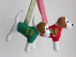 Beagle Dog Hand Sewn Felt Christmas Jumper Tree By Misheleneous Felt Christmas Ornaments Felt Christmas Felt Ornaments