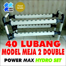 Selang pe 5mm fertigasi hidroponik nft dft tube 3/5 irigasi 5 mmrp1.000: 40 Lubang Model Meja 2 Double Power Max Hidroponik Nft Dft Set Bonus Shopee Indonesia