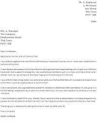 Chefs Cover Letter Example July 2021